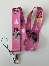 Disney Princess Belle Jasmine Cinderella Theme Lanyard Strap Keycard 