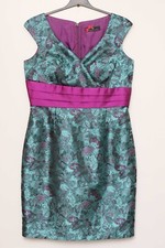 Sonia Pena Dress & jacket suit Euro 46 green & purple Mother of Bride or Groom