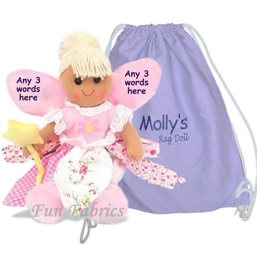 Personalised rag doll baby 1st - rag,