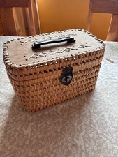 vintage wicker hamper handbag