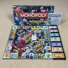 Monopoly Disney Villains Collector’s Edition Rare Family Board Game Complete