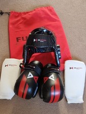 Martial Arts Sparring Gloves, Head Guard, Shin Guards & Kit Bag Reaction Sports