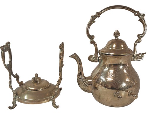 Vintage brass teapot - brass,