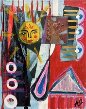 Mixed Media on Canvas Panel by