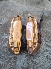 SUBARU IMPREZA STI 01-07 FRONT BREMBO CALIPERS NEWAGE GOLD 