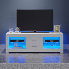 120cm TV Stand TV Unit High Gloss Doors Entertainment Cabinet RGB LED Lights