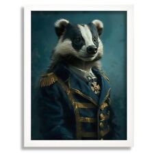 Badger General Art Print Vintage Badger Portrait Animal Wall Art Poster Print