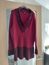 Joe Brown Burgandy Jumper Size 18