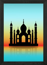 Silhouette the Taj Mahal