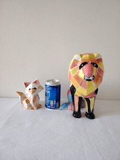 Ceramic Figurine Ornament Fox and Lion by Mayco