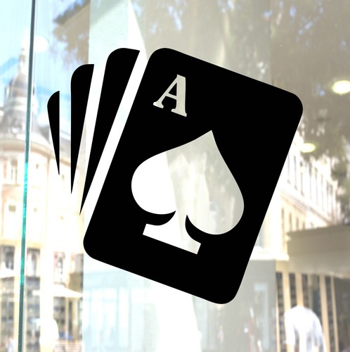 Ace cards car - cards, sticker