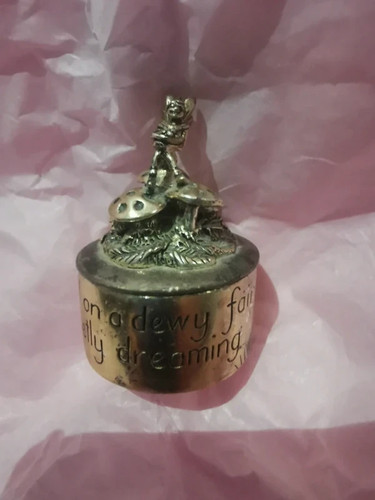 Vintage trinket box tooth - box,
