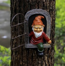 Whimsical Tree Gnome Window