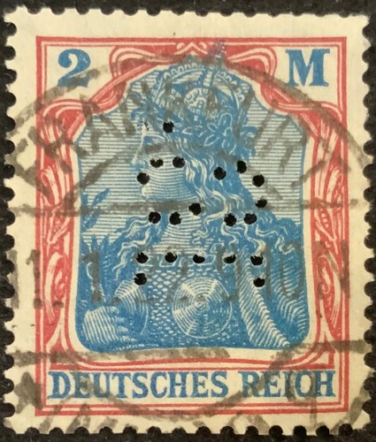 Germany 1920 perfin germania - 1920,