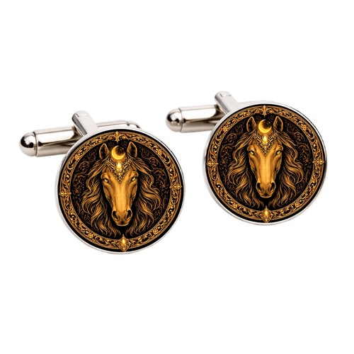 Horse spirit animal cufflinks - horse,