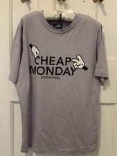 Cheap Monday Logo T Shirt XS Pale Lilac / Black NWT