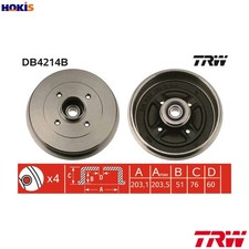 2x BRAKE DRUM DB4214B FOR