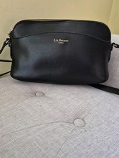 L.K.Bennett Black Saffiano Leather Crossbody Bag