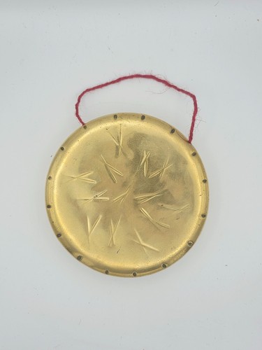 Antique brass dinner gong - gong, disc