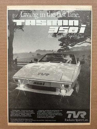 Tvr tasmin 350i memorabilia - tasmin,
