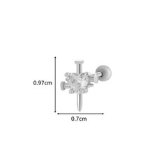 TRAGUS Helix Bar Cartilage Style Me Crystal Screw In Earring Flat Back Labret UK