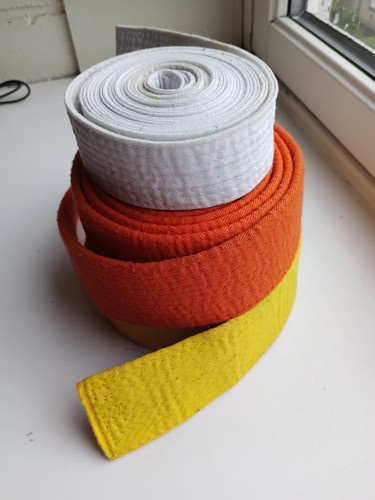 Karate taekwondo white orange - karate,
