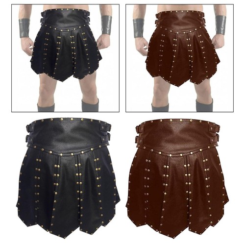 Men cosplay kilt leather - kilt,