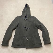 Original Montgomery Duffel Coat UK 10 Women's Green Hooded Toggles England Made