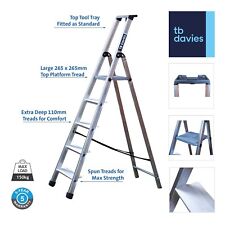 TB Davies Aluminium Maxi Platform Step Ladder | Large 110mm Deep Treads