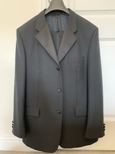 SCOTT AND TAYLOR BLACK TUXEDO DINNER SUIT CHEST 42 WAIST 36 WORN ONCE.