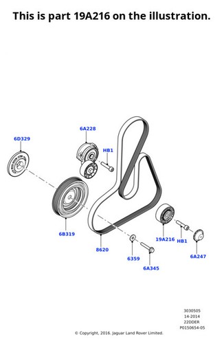 Land rover tension pulley - rover,