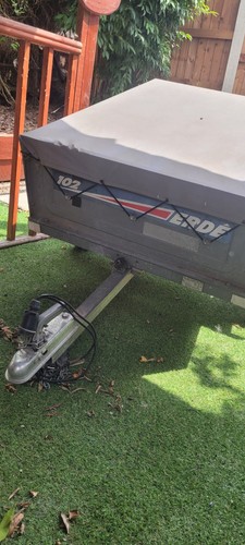 Erde 102 trailer with cover-as