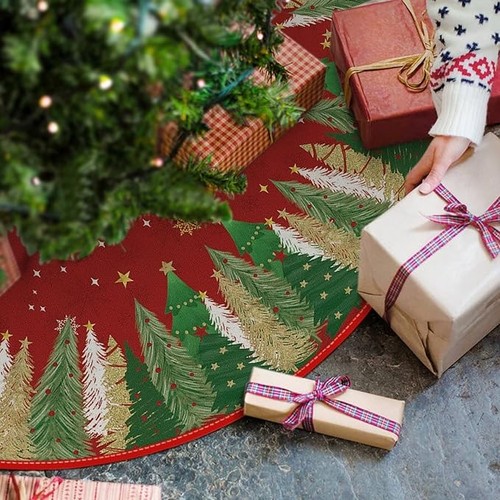 Christmas tree skirt red - skirt,