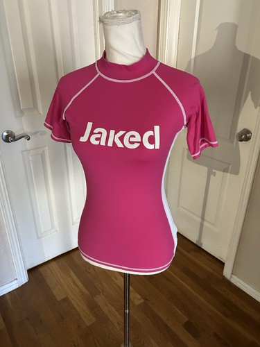 Jaked pink white rash guard - pink,