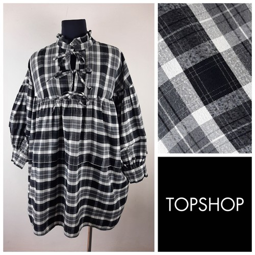 Topshop black white check - topshop,