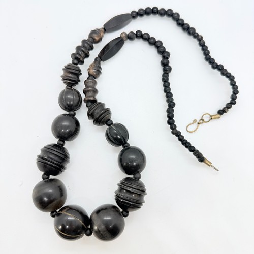 Vintage carved buffalo horn - carved,