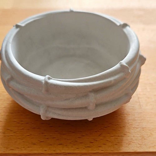 White ceramic round textured - white,