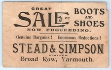 POSTCARD ADVERTISING STEAD & SIMPSON YARMOUTH FOX-HOUND J W PROCTOR PUZZLE FIND