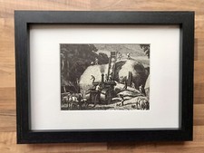 ‘The Threshing Machine’ By Gwen Raverat - Print of an Engraving - Framed