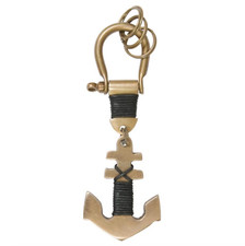 Solid Brass Anchor Key Ring – Nautical Maritime-Inspired Keychain Gift