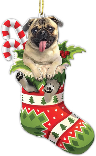 Pug dog christmas - pug,