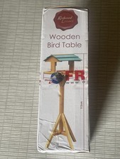 Wooden Bird Table. 112 X 30 X 32cm. Freestanding with sturdy base. Redwood BH303