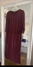 Ladies ribbed red midi dress - ladies,