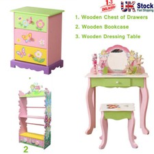 Kids Vanity Set Little Girls Makeup Princess Dressing Dresser Desk Children Gift
