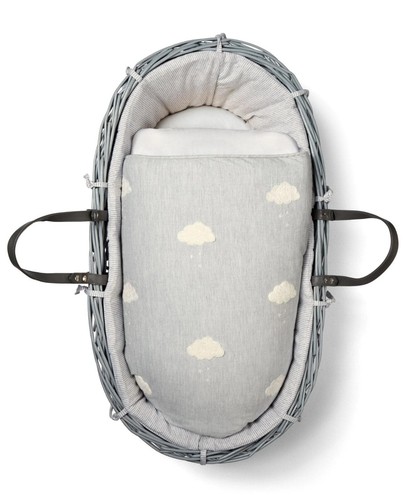 Grey moses basket with - moses,