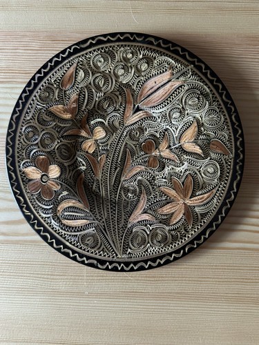 Vintage ornate etched copper - ornate,