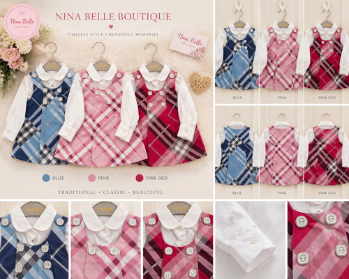 Girls tartan pinafore dress - girls,