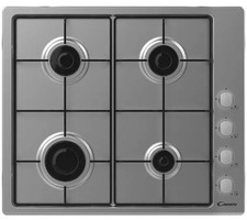 Candy CHW6LX - 60cm 4 Burner Gas Hob with Easy Clean Pan Supports - St/Steel