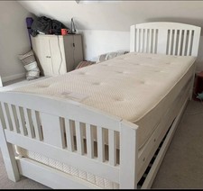 White Single/double Hideaway Bed with Mattresses- Marks & Spencers