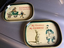 Guinness Beer Trays,very Old,1940/1950s,zoo Keeper,super.